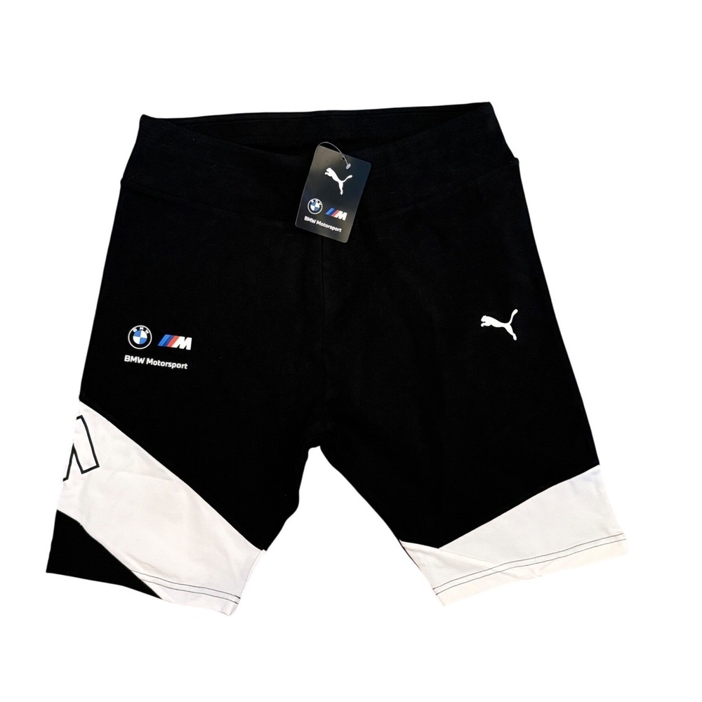 Puma BMW M Motorsport Women Smart Short Black 9" Biker Shorts Large